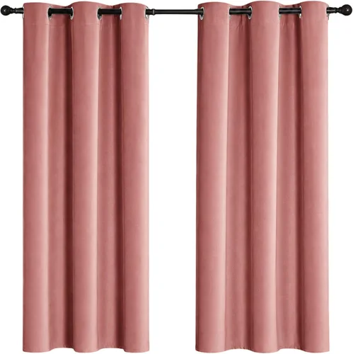 Miniatura 32 de Cortinas opacas para oscurecer la habitación, con aislamiento térmico, cortinas opacas con ojales para puertas y ventanas de poliéster
