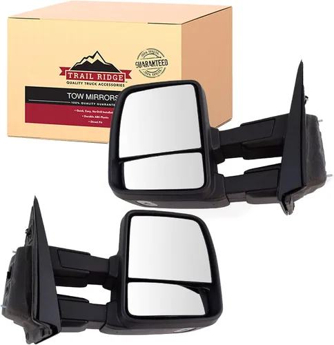 Miniatura 74 de Trail Ridge Juego de espejos de remolque de 2 piezas para el lado del conductor y del pasajero compatible con Ford F-150 FO1320479 FO1321479