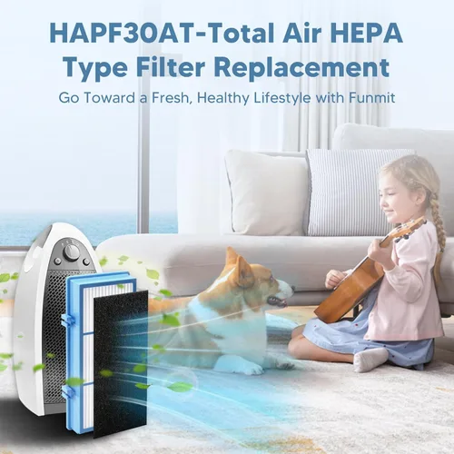 Miniatura 8 de HAPF30AT - Filtro de repuesto para purificador de aire Holmes AER1, compatible con HAPF300AH-U4R y HAP242-NU, Funmit 4 filtros y 8 prefiltros de Azul