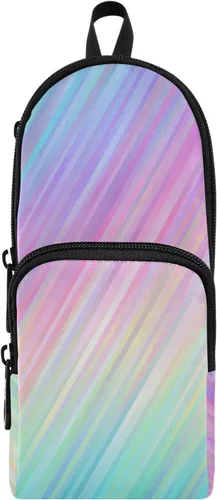 Miniatura 7 de Bolsa de lápiz colorida Bolsa de lápices duradera Caja organizadora Casos de papelería Estuche para lápices Estuche de pluma Colorido