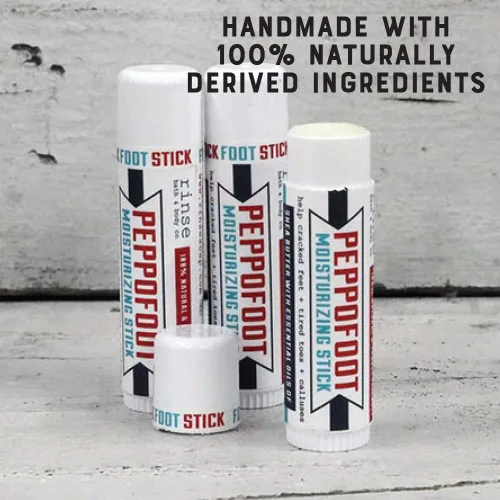 Miniatura 4 de Rinse Bath & Body Peppofoot Bálsamo en Barra para Talones - Bálsamo para Pies Hecho a Mano para Pies Secos y Agrietados con Aceites de Menta y Árbol