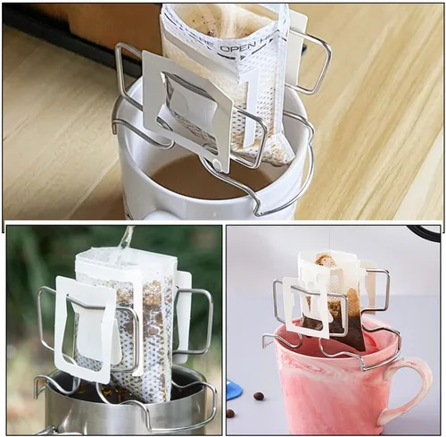 Miniatura 4 de Kichvoe Soporte de filtro de calcetín de café Soporte de filtro de goteo Soporte de filtro de café de goteo de mano