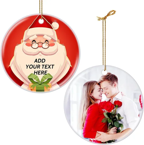 Miniatura 9 de Adornos con nombre de letra para árbol de Navidad, adornos de Navidad personalizados 2025, adornos de nombre inicial personalizados, decoraciones