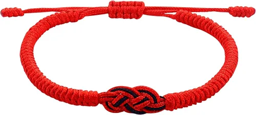Miniatura 2 de Pulseras tibetanas hechas a mano con cuerda roja para él y ella, pulsera de la amistad, pulsera de la amistad, hilo negro y rojo para protección