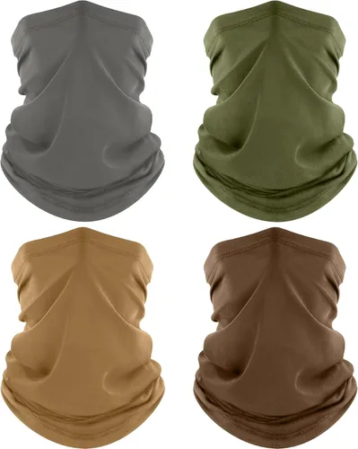 Miniatura 13 de ROXUN Paquete de 4 Polainas para Cuello, Bufanda con Protección UV, Máscara Facial Transpirable y Refrescante, Bandana para Senderismo