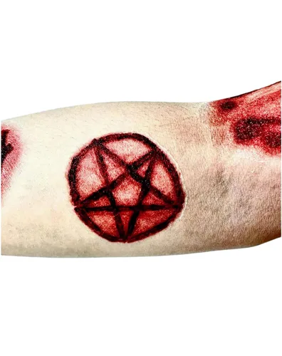 Miniatura 5 de Tatuajes temporales de cicatriz de Halloween, impermeable, 3D, para fiesta de zombies, tatuaje temporal, simulación realista de herida de sangre