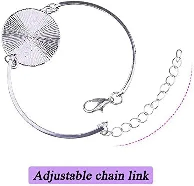 Miniatura 4 de NA" Cabourg France Promenade Marcel Proust - Pulsera de cristal para mujer, pulsera ajustable de metal plateado, recuerdos de viaje, regalos