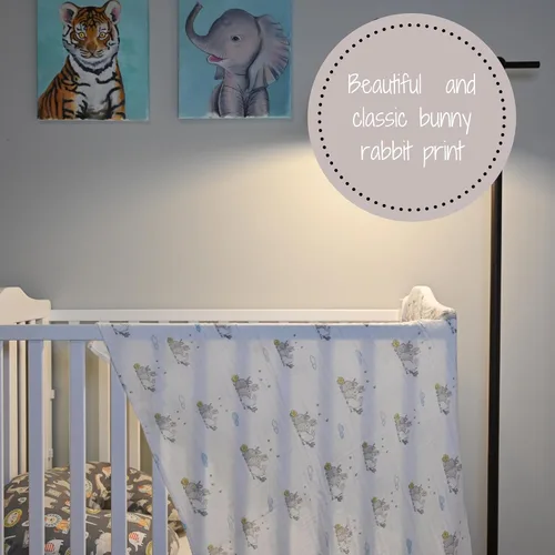 Miniatura 9 de LollyBanks Manta para envolver al bebé, manta de muselina 100% algodón para niños y niñas, grande de 47 x 47 pulgadas, mantas suaves y transpirables