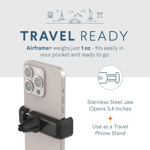 Miniatura 3 de Kenu Airframe+, soporte de teléfonos/tabletas para autos., Airframe+, 6", Negro
