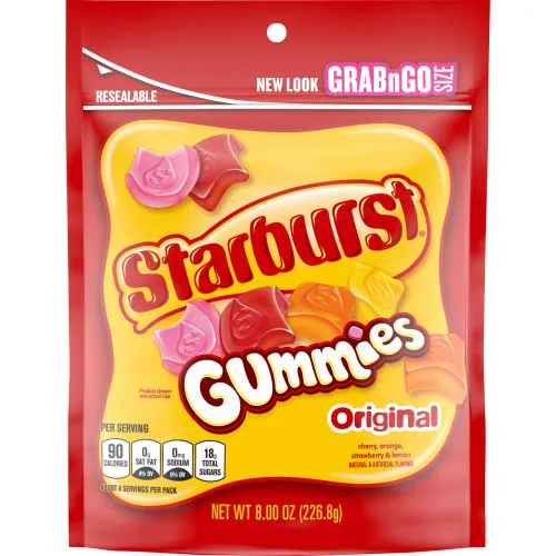 Miniatura 10 de STARBURST Caramelos masticables de frutas - Minis Sours, 8 onzas (paquete de 8) - Deliciosos mini dulces, caramelo agrio a granel