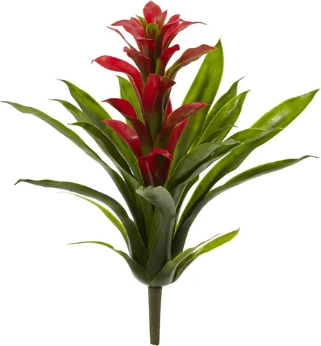 Miniatura 4 de Nearly Natural Flor artificial de bromelia de 15 pulgadas (juego de 4)