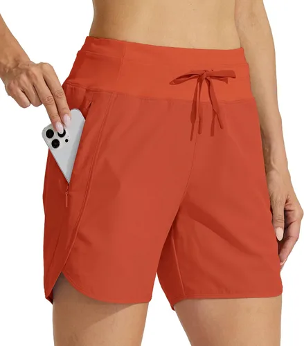 Miniatura 19 de Willit - Pantalones cortos deportivos de mujer para correr, 5 pulgadas, de secado rápido, para entrenamiento, senderismo, cintura alta, activos