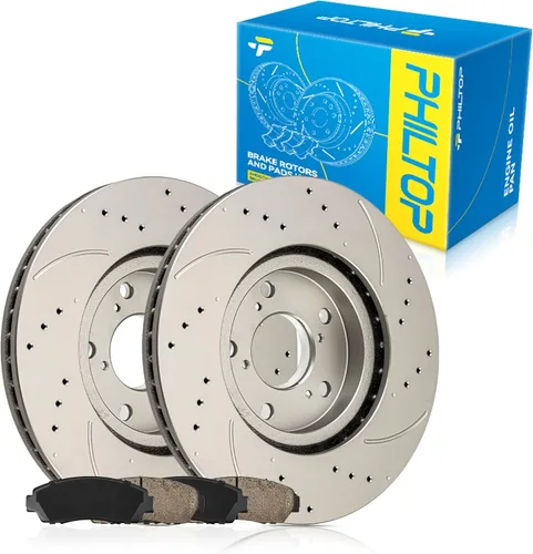 Miniatura 93 de PHILTOP Juego de rotores de freno de disco trasero y pastillas de freno de cerámica para Nissan 2002-2023 Altima, Nissan 2007-2019 Sentra, Nissan