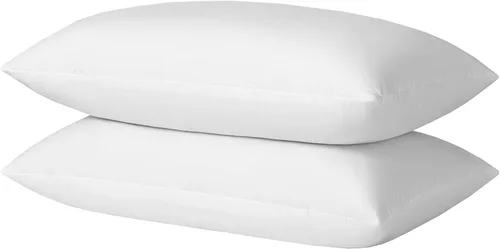 Miniatura 12 de basic home Insertos de Almohadas Decorativas de 12x20 - Insertos de Almohadas de Plumas de Plumón - Oblongo - Tela de Algodón - Juego de 2 - Blanco.
