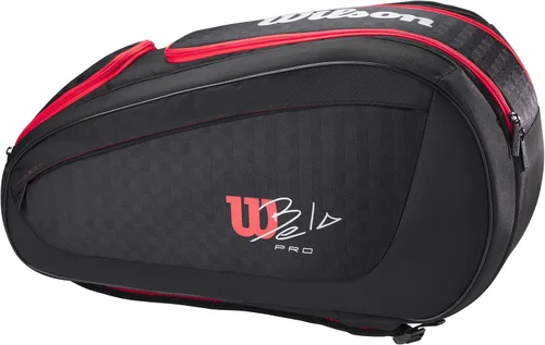 Miniatura 2 de WILSON Bela Super Tour Padel Bag - Negro/Rojo, Capacidad para hasta 4 Palas