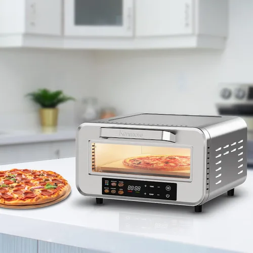 Miniatura 2 de Kenmore Horno eléctrico para pizza para interiores y exteriores, hace pizza de 13 pulgadas a 850 °F de alto calor, resistente a la intemperie, 5