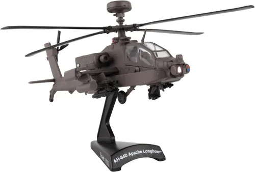 Miniatura 4 de Daron Sello Postal Boeing AH-64D Apache Longbow Modelo de exhibición de fundición a escala 1/100 con soporte, mediano
