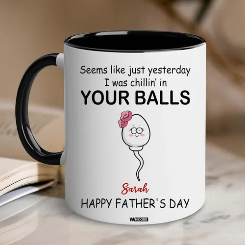 Miniatura 2 de WHIDOBE Taza personalizada para papá (1 niño) taza personalizada de 11 oz 15 onzas para papá de niños, regalo divertido para el día del padre