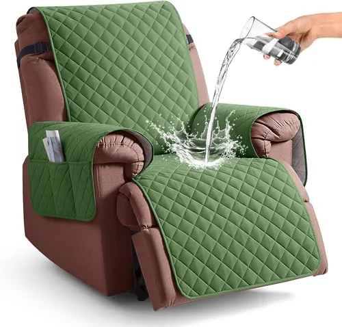 Miniatura 10 de KinCam Funda 100% impermeable para silla reclinable, fundas de sofá reclinable para mascotas, perros, funda de sofá reclinable, protector de muebles