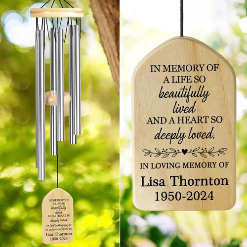 Miniatura 20 de Campanillas de viento conmemorativas para la pérdida de la madre, regalo de condolencias en memoria de mamá