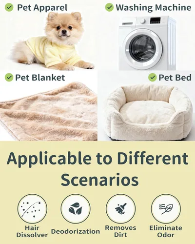 Miniatura 4 de FurGone de Seedshub Removedor de Pelo de Mascotas Pro Mejorado en Polvo Limpiador para Lavadora, Limpieza Profunda de Ropa de Mascotas, 100g, 4