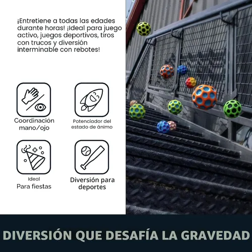 Miniatura 5 de Waboba Paquete de 2 Pelotas Moon con Degradado - Pelotas Súper Saltarinas para Pared para Niños y Adolescentes - Juguete Deportivo de Exterior como