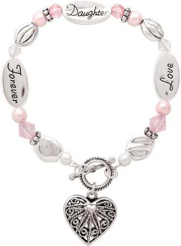 Pulsera en caja de regalo con frases de amor eterno para su hija