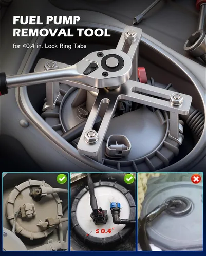 Miniatura 2 de Orion Motor Tech Herramienta de extracción de bomba de combustible, herramienta de anillo de bloqueo de tanque de combustible de plástico ajustable