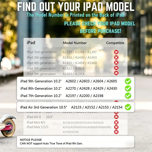Miniatura 2 de Funda Triple a Prueba de Golpes para iPad de 9ª/8ª/7ª Generación de 10.2 pulgadas 2021/2020/2019, Air 3ª Generación de 10.5 pulgadas, Funda Colorido