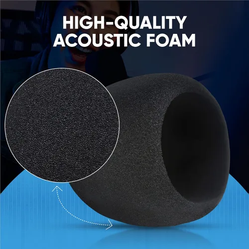 Miniatura 3 de Parabrisas de espuma para micrófono Blue Yeti – Cubierta de filtro Pop hecha de material de esponja de calidad que filtra la grabación no deseada