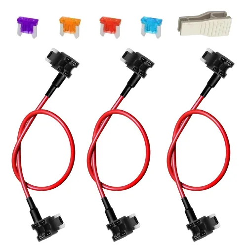 Miniatura 11 de Gebildet 2 piezas Grifo de Fusible de Doble Puerto Pequeño de 12V 24V para Añadir Circuito, Portafusibles de Cuchilla Piggyback Pequeño ATM