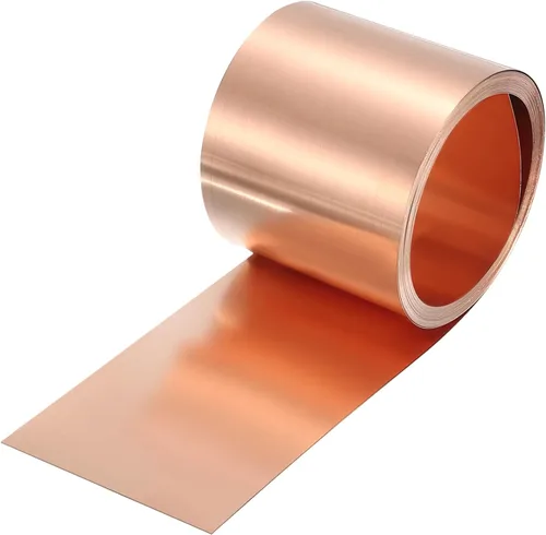 Miniatura 38 de uxcell Rollo de chapa de cobre para tapajuntas 3500 mm x 100 mm x 0,02 mm, tira de cobre puro al 99,9% de 101,6 mm x 3,5 m, placa de hoja de metal