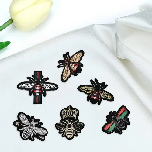 Miniatura 6 de 24 parches de insectos para planchar – Parches bordados para planchar para ropa, decoración de mariposas y abejas, parches para planchar