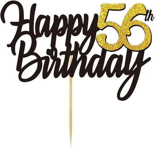 Miniatura 38 de Decoración para tarta de cumpleaños número 24 con purpurina para 24 años, decoraciones de cumpleaños de 24 años, decoraciones doradas para tartas