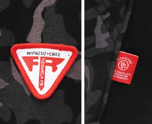 Miniatura 7 de TICOMELA FR Sudaderas con capucha de 10.5 onzas, forro polar de algodón resistente al fuego, sudaderas con capucha