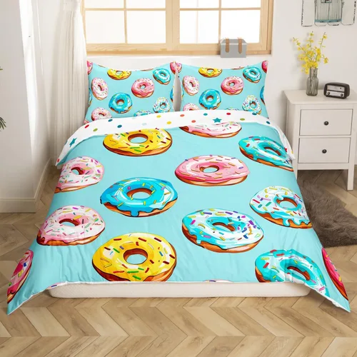 Miniatura 21 de Erosebridal Juego de ropa de cama de faro, tamaño individual, funda de edredón náutica de gaviota, funda de edredón con estampado de paisaje marino