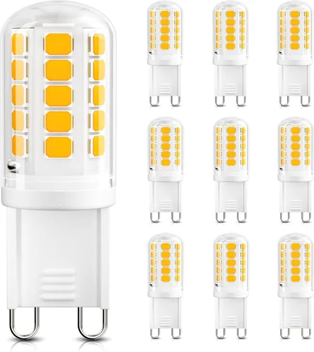 Miniatura 14 de DiCUNO Bombilla LED G9, 2700 K, luz blanca cálida suave, bombillas LED G9 de 4 W, equivalente a halógeno de 40 W, no regulable, 400 LM, base bipin
