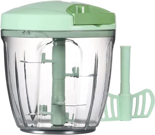 Miniatura 19 de Cortador manual de alimentos de Cambom, picador de verduras con cordón para cebollas, frutas y nueces, material seguro para alimentos sin bisfenol