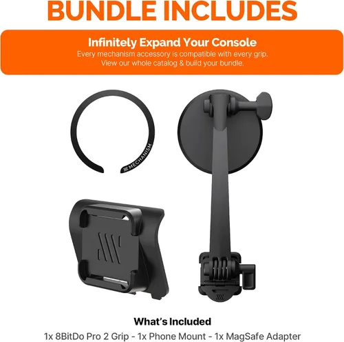 Miniatura 8 de Mechanism Phone Mount Controller Bundle for 8Bitdo Pro 2 Wireless Controller Easily Connect Any iPhone or Android Device Using Our Ultra Secure