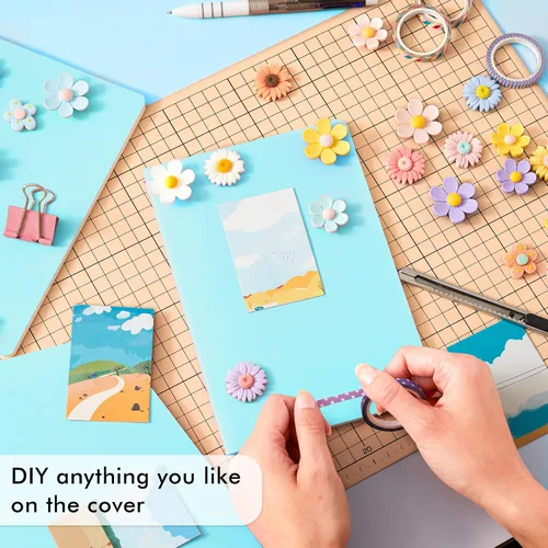 Miniatura 4 de feela Paquete de 16 cuadernos de tapa suave a granel, cuadernos rayados universitarios para el trabajo para mujeres y niñas, diario de viaje en 16