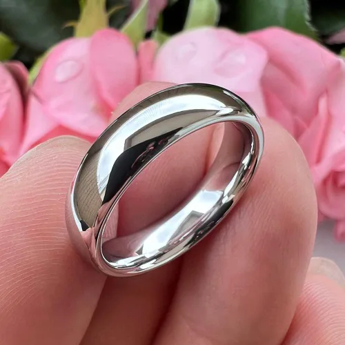 Miniatura 5 de TUTISS Anillos de tungsteno blanco de 0.118 in, 0.157 in, 0.197 in, 0.236 in, 0.276 in, 0.315 in, 0.394 in, para hombres y mujeres, alianzas