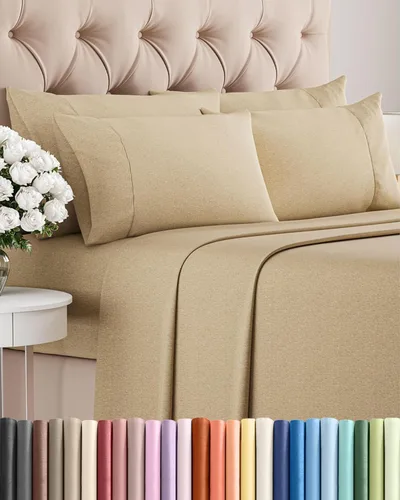 Miniatura 17 de Juego de sábanas Queen de 6 piezas, sábanas tamaño Queen, ropa de cama suave de lujo de hotel, refrescante, cómoda y transpirable, 1 encimera, 1 26