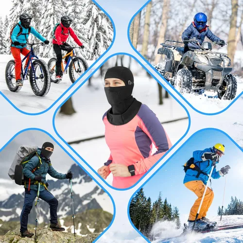 Miniatura 14 de Pasamontañas de invierno para hombres y mujeres, resistente al viento, máscara térmica para clima frío, para ciclismo, esquí, escalada