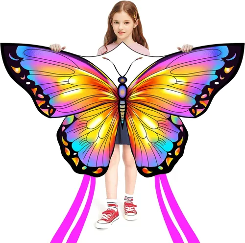 Miniatura 12 de HONBO Butterfly Kites for Kids & Adults, Easy to Fly for Beginners, Each Kite with 300ft Line Handle,Beginner Kite for Kids Ages 4-8,Beach Kites for