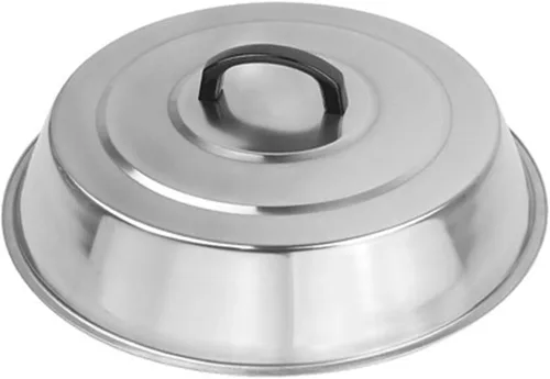 ZBXFCSH Accesorios para plancha de 12 pulgadas redondas de acero inoxidable - Cúpula para derretir queso y tapa para cocinar al vapor, mejores tapas