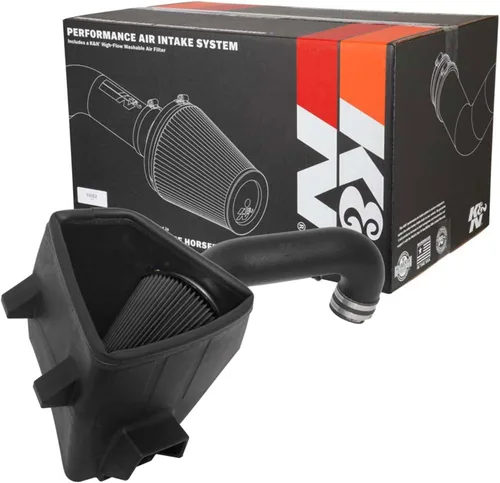 K&N Sistema de admisión de aire frío: filtro de aire de flujo seco, aumento del rendimiento y remolque: compatible con RAM 1500, 30-1578 2019-2024
