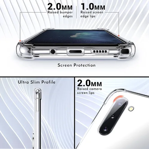 Miniatura 6 de Shields Up Funda para Samsung Galaxy Note 10, funda minimalista con tarjetero [3 tarjetas] y soporte de anillo, [protección contra caídas] funda