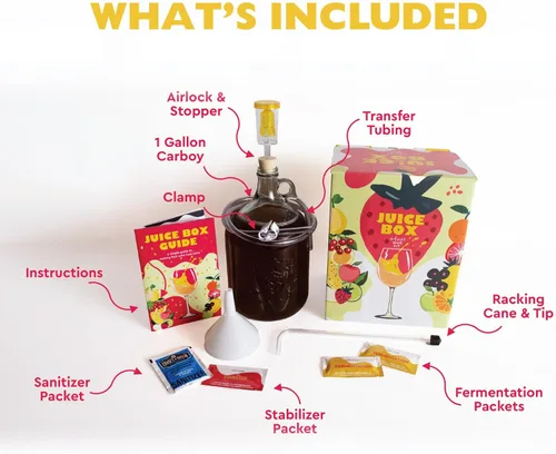 Miniatura 3 de Craft A Brew - Caja de jugo - Un kit de elaboración de vino de frutas - Fácil para principiantes - Kit de elaboración de vino en casa - Incluye