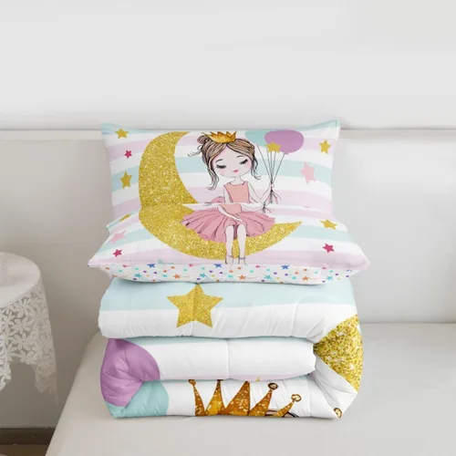 Miniatura 68 de Erosebridal Juego de ropa de cama de princesa de ballet, tamaño Queen, juego de edredón de 3 piezas para niñas bailarinas de ballet, lindo juego