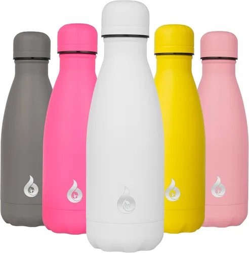 Miniatura 58 de BJPKPK Botella de Agua Aislada 17oz Botellas de Agua de Acero Inoxidable Apta para Lavavajillas Metal Térmica Mantiene Frío y Caliente, Gris Niebla